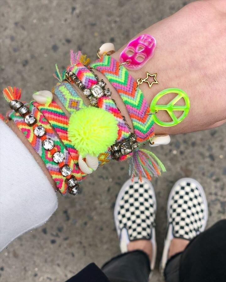 The Neon Tea Party DIY Embellished Friendship Bracelets