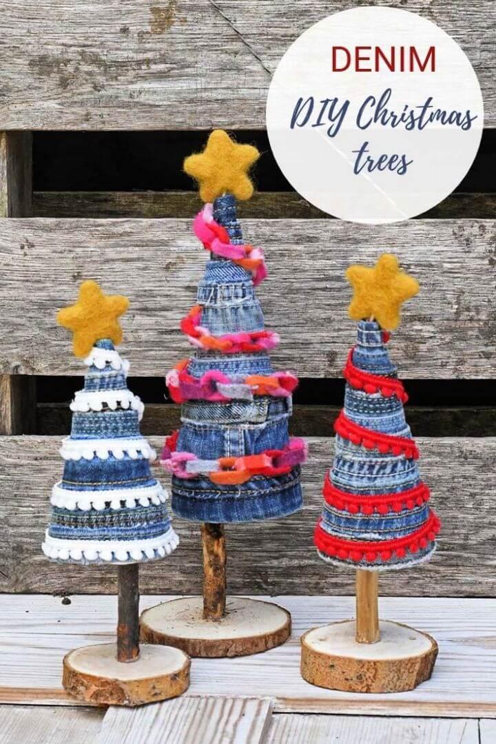 Upcycle Your Jeans Into A Fun DIY Christmas Tree