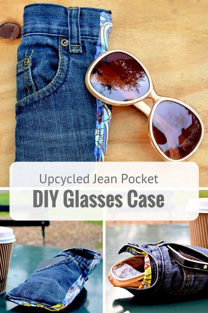 Upcycled Jeans DIY Glasses Case With Killer Pocket Feature