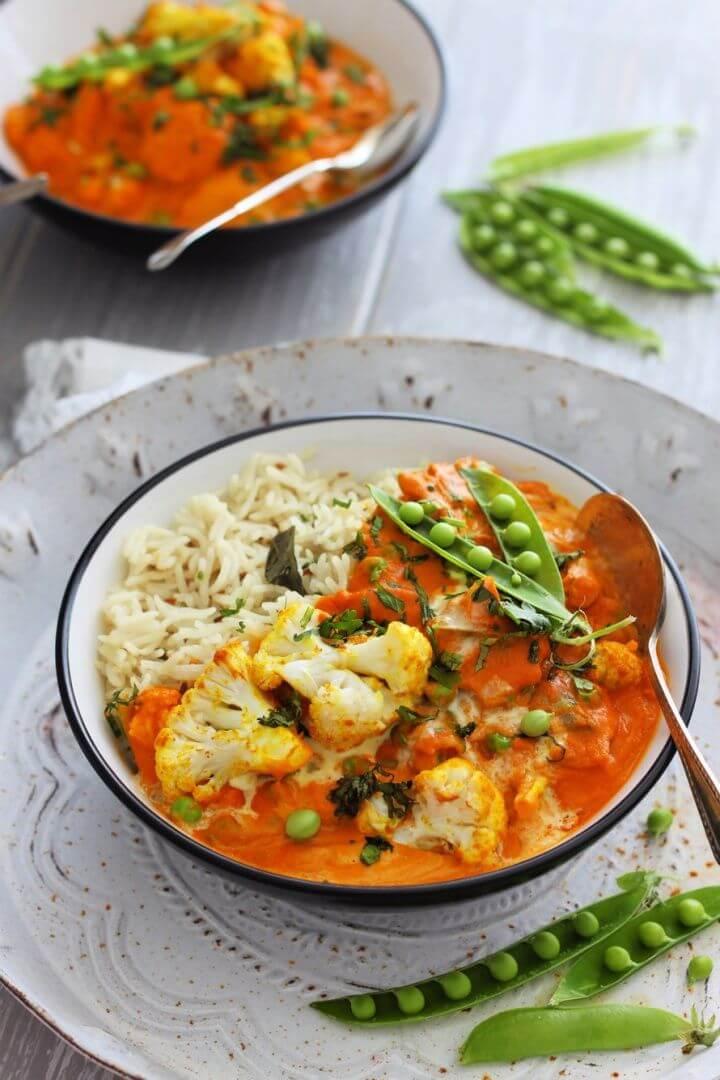 Vegan Butter Cauliflower And Perfect Jeera Pilau