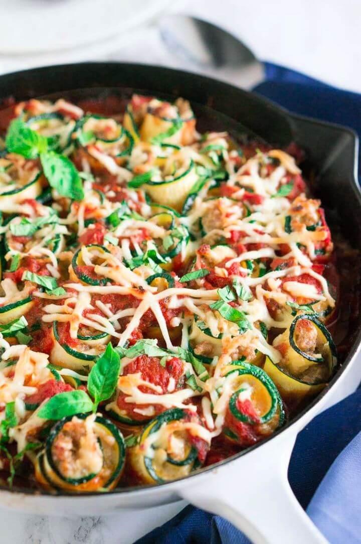 Zucchini Lasagna Roll Ups