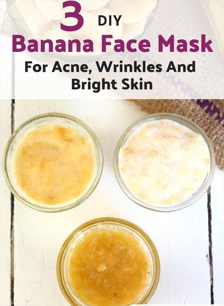 3 DIY Banana Face Mask For Acne Wrinkles Bright Skin