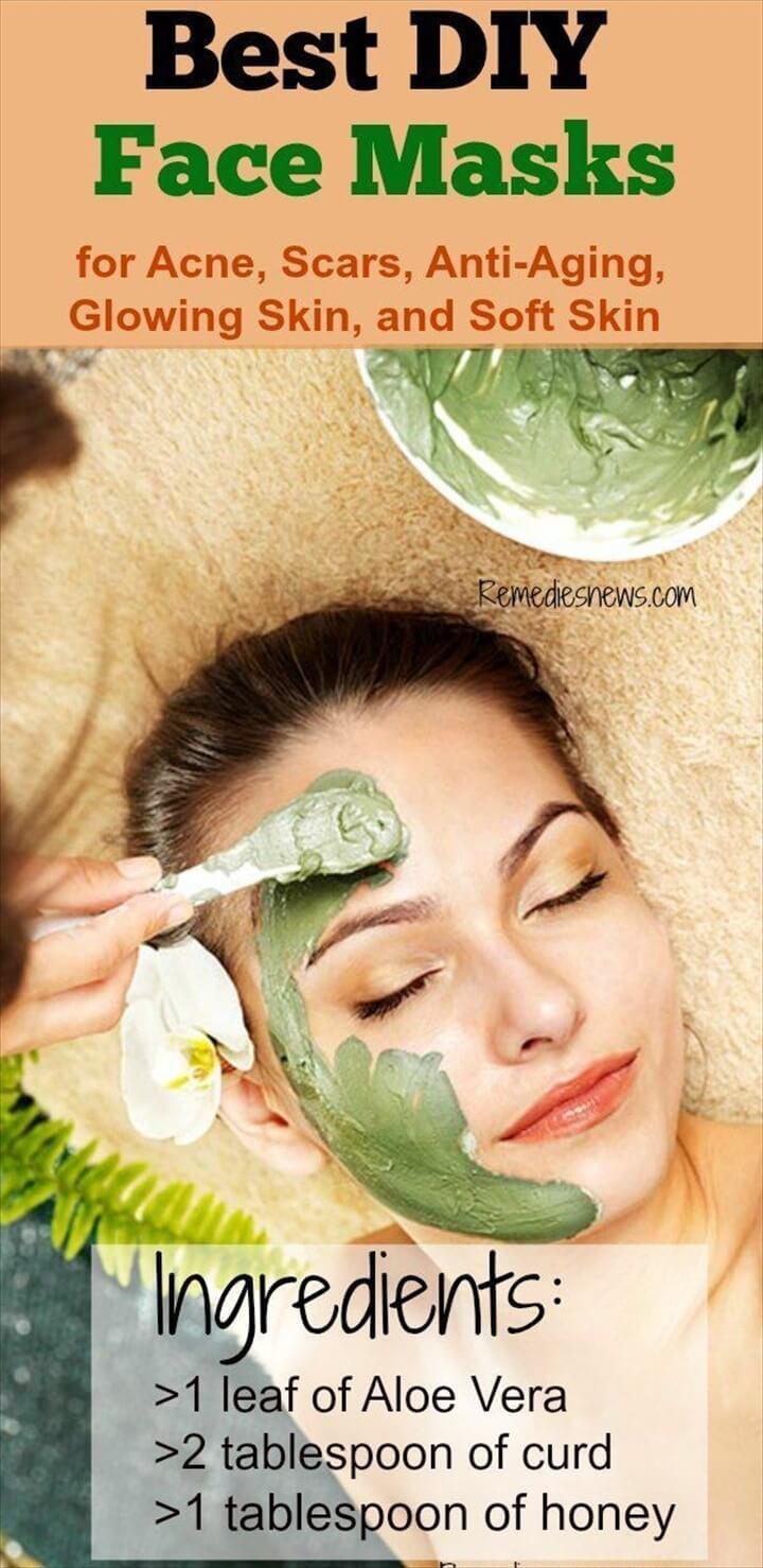Best DIY Face Mask for Acne Scars Anti Aging Glowing Skin and Soft Skin
