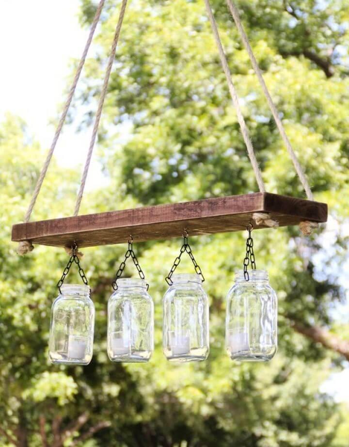 Best Outdoor Mason Jar Chandelier Tutorial