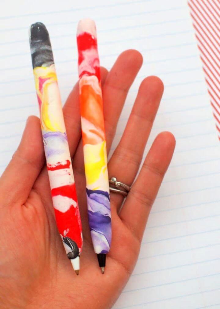Clay Covered DIY Pens