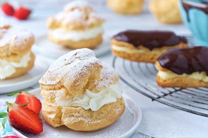 Cream Puffs and Éclairs Recipe