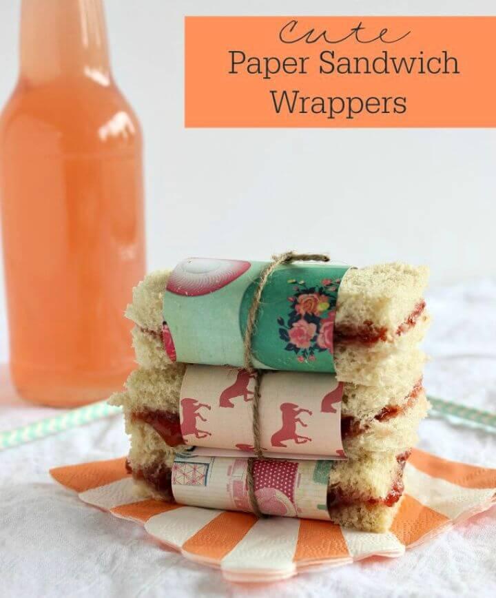 Cute DIY Paper Sandwich Wrappers