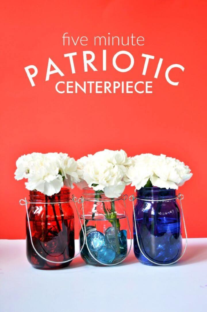 DIY 5 Minute Patriotic Centerpiece