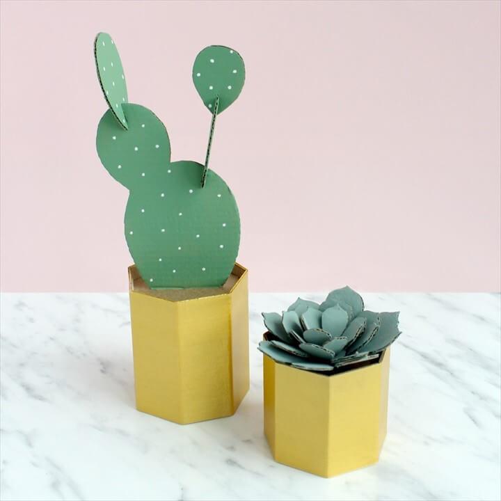 DIY Cactus Pots Tutorial