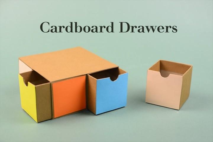 DIY Cardboard Drawers Tutorial
