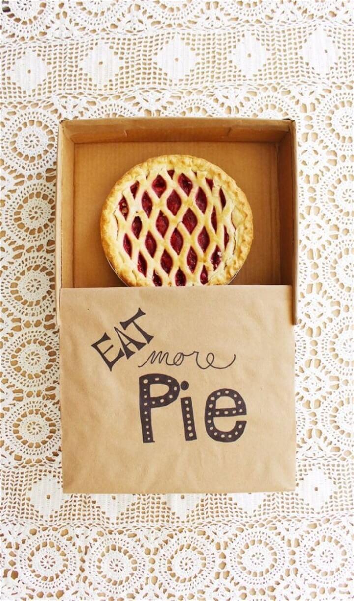 DIY Cardboard Pie Box Tutorial