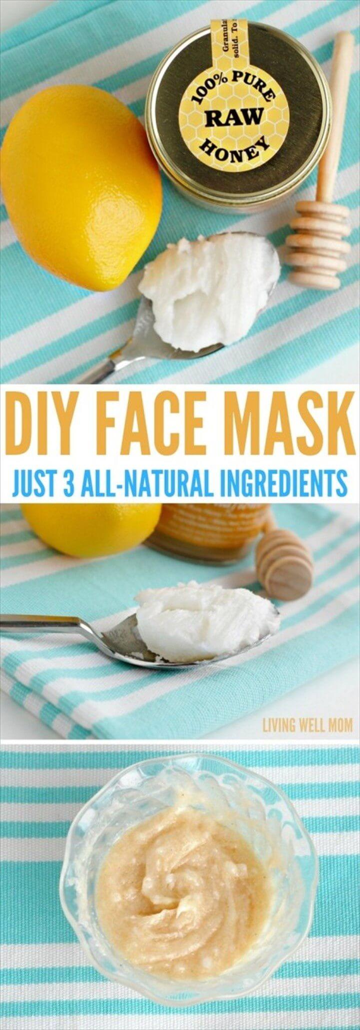 DIY Face Mask Just 3 All Natural Ingredients Collage