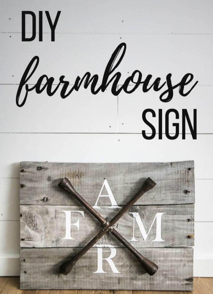 DIY Farmhouse Sign with Pallet Wood and Repurposed Lug Wrench