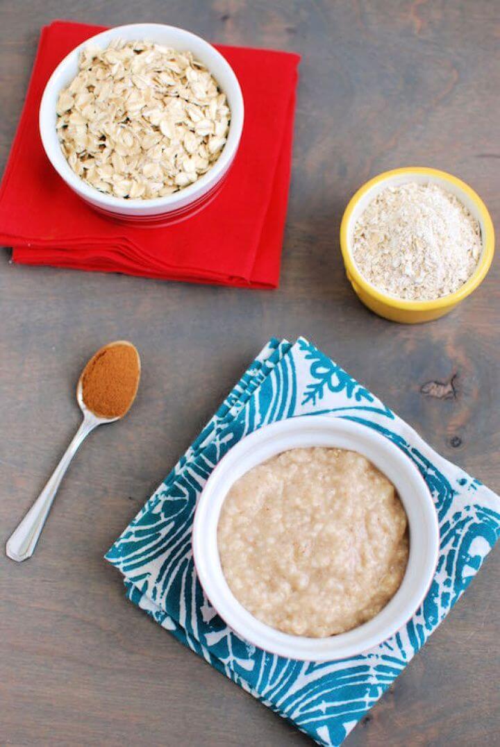 DIY Homemade Oat Cereal For Babies
