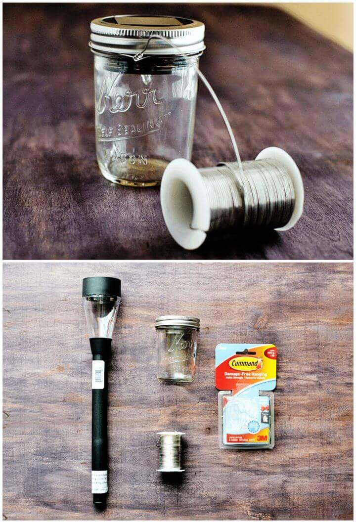 DIY Mason Jar Hanging Solar Lantern Tutorial