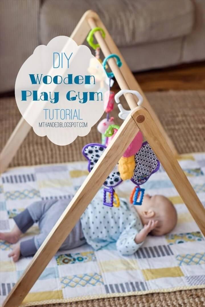 DIY Nursery Decor Wooden Baby Gym Easy Projects to Make for Baby Room