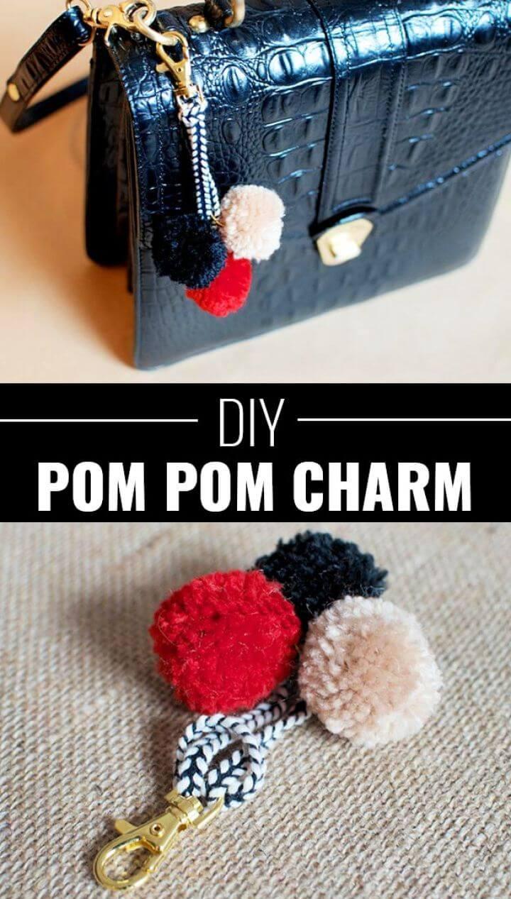 DIY Pom Pom Bag Charm