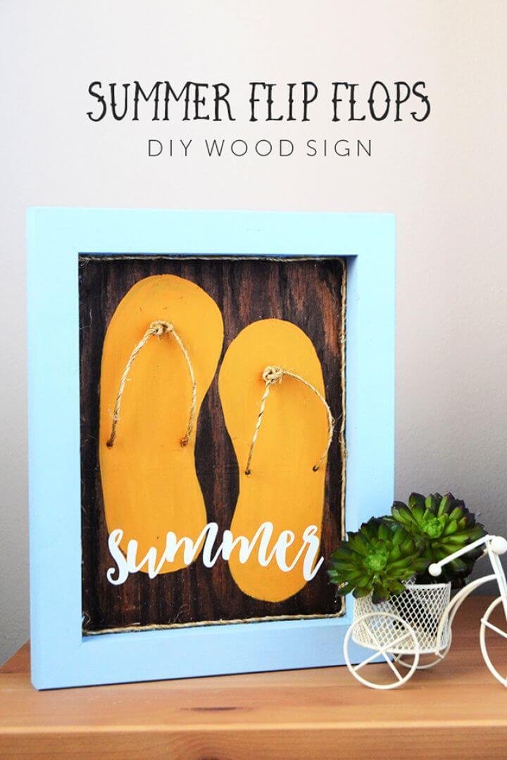 DIY Summer Flip Flops Sign At Crafts Unleashed