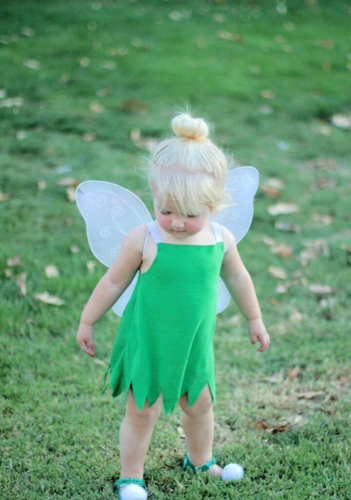 DIY Toddler Tinker Bell Costume and Hair
