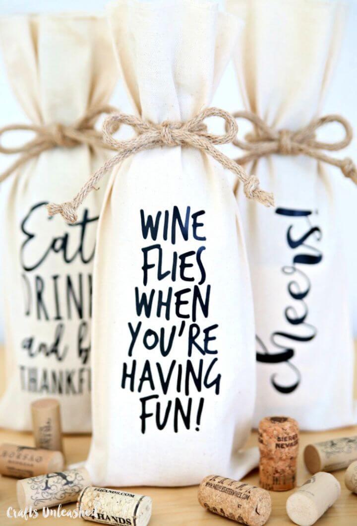 Decorate Your Own Wine Bottle Gift Bags