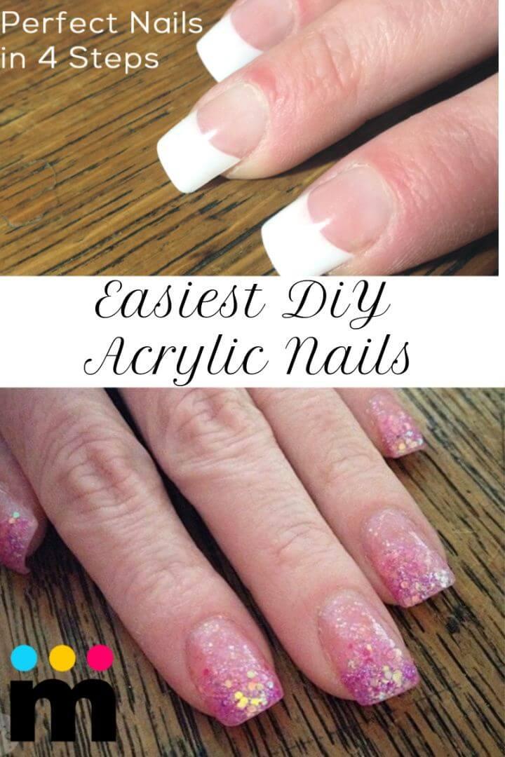 Easiest DIY Acrylic Nails
