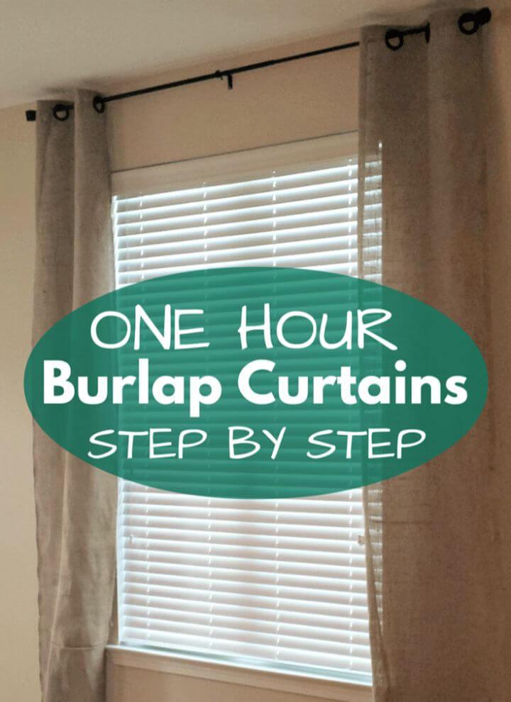 Easy DIY Burlap Curtains Tutorial