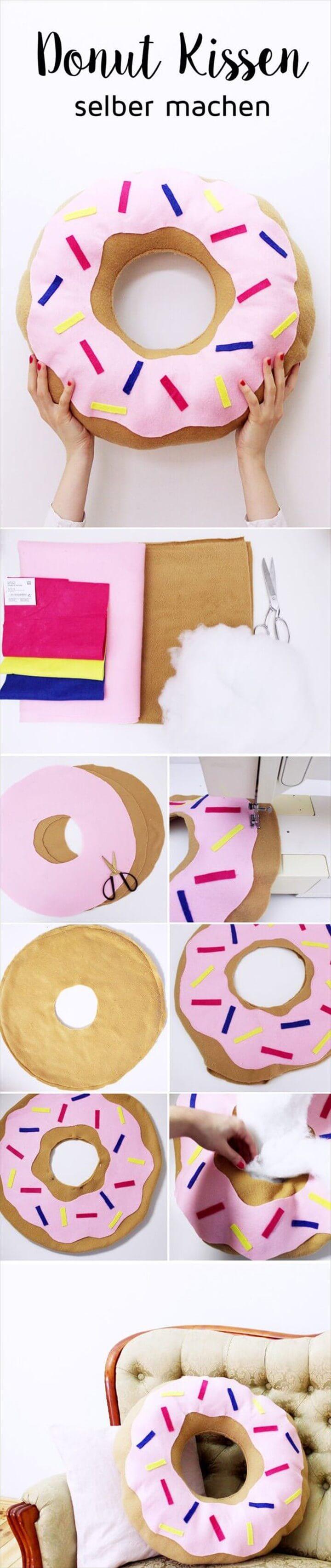 Easy To Make DIY Donut Pillows