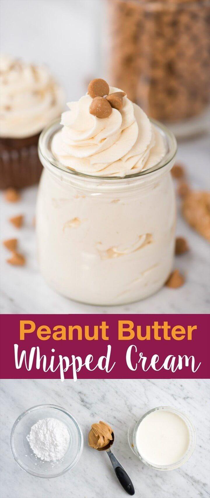 Easy To Make Peanut Butter Whipped Cream Frosting
