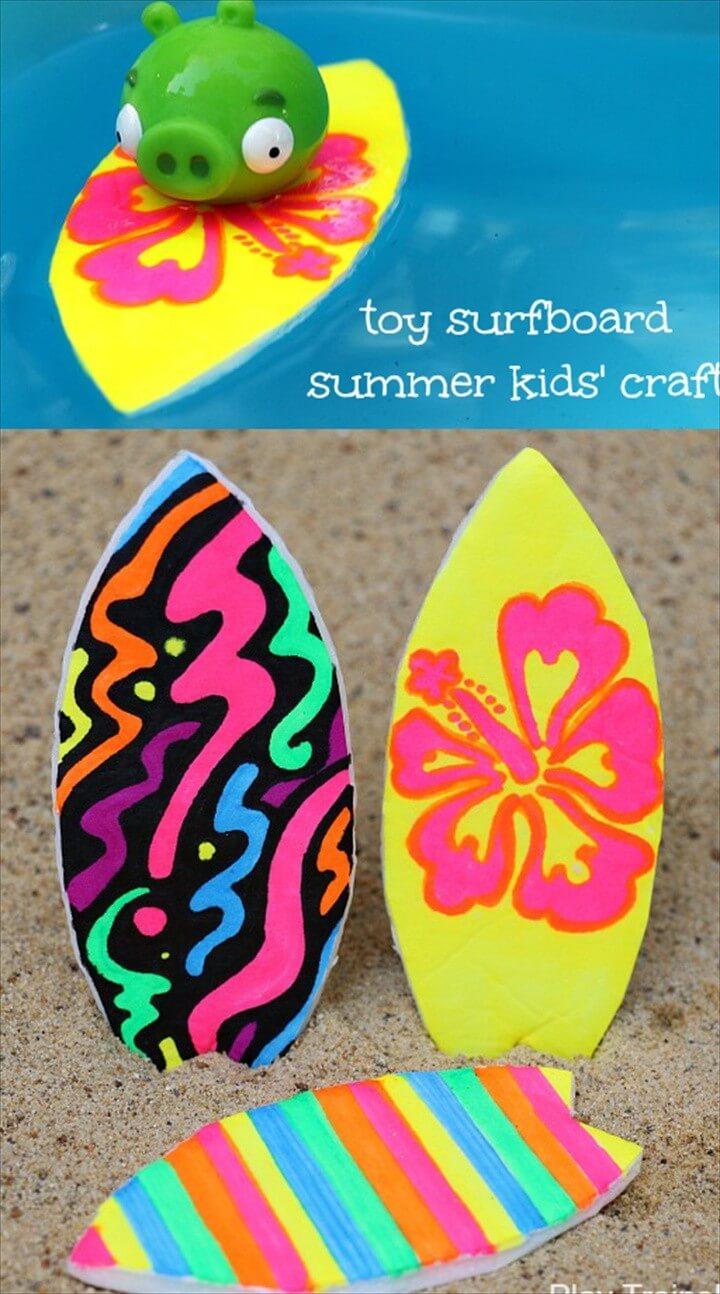 Easy To Make Toy Surfboard Craft For Kids