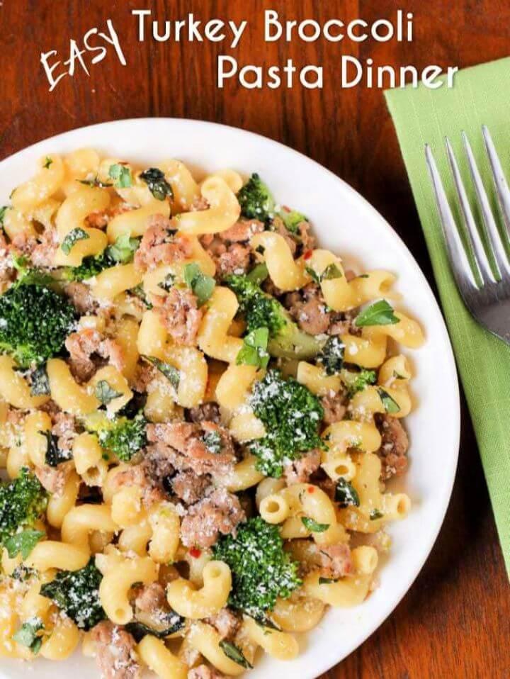 Easy Turkey Broccoli Pasta Dinner