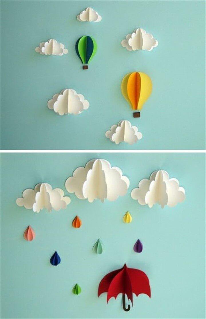 Extraordinary Smart DIY Paper Wall Decor That Will Color Your Life