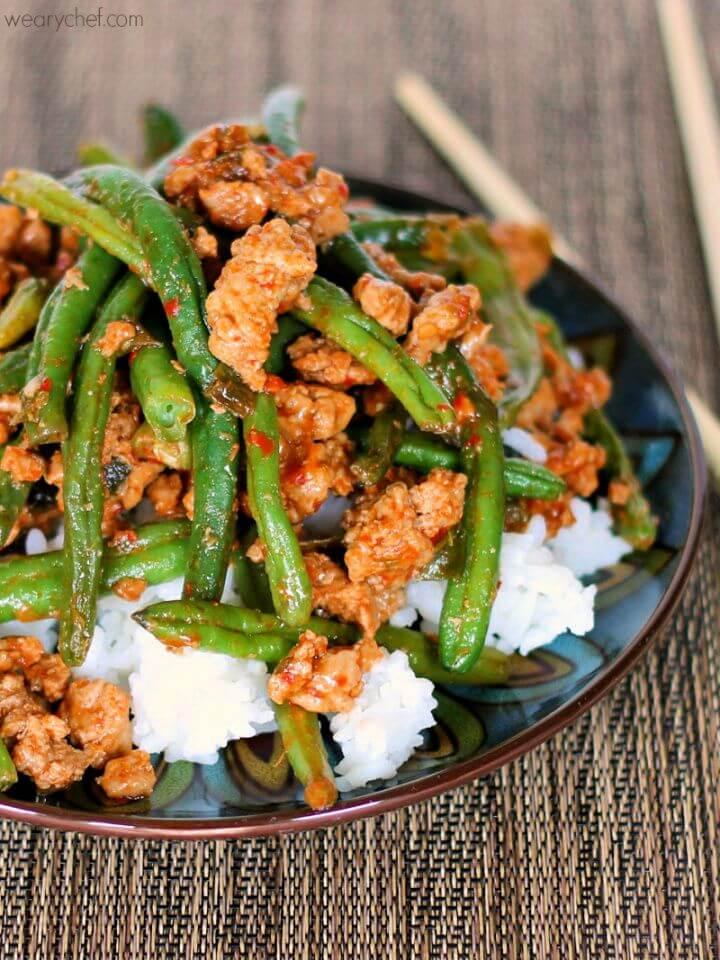 Favorite Chinese Green Beans with Ground Turkey