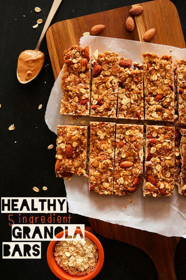 Five Ingredient Breakfast Granola Bars