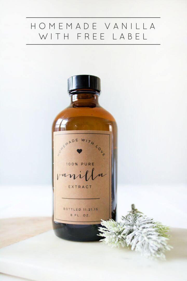 Homemade Vanilla And Free Printable Labels