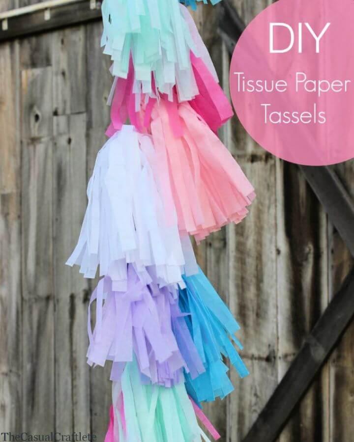 How To DIY Tissue Paper Tassels