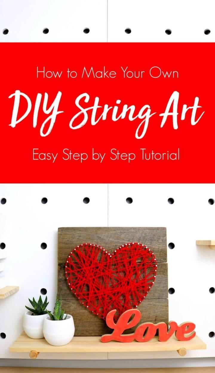 How to Make String Art Using Recycled Wood Pallet Art