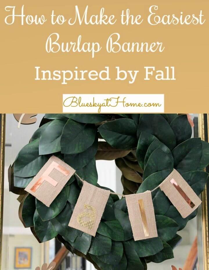 How to Make an Easy DIY Burlap Banner
