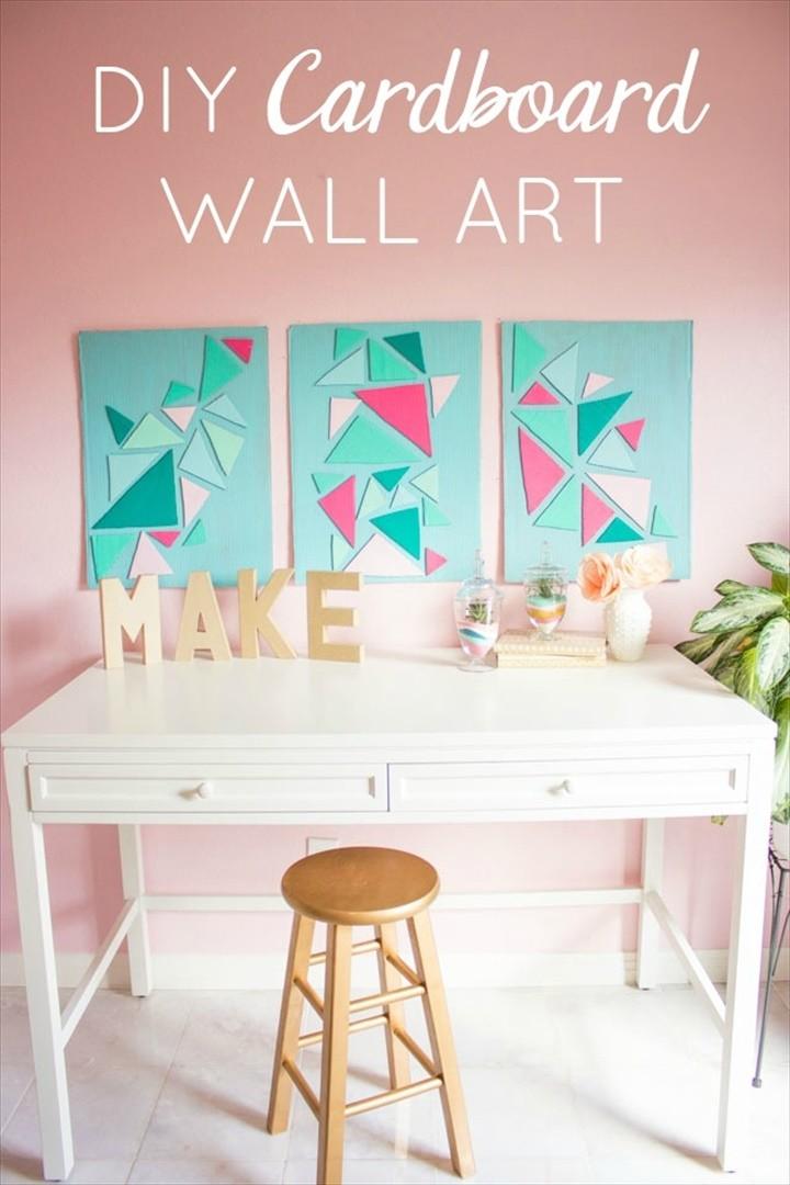 How to Turn a Cardboard Box into Wall Art