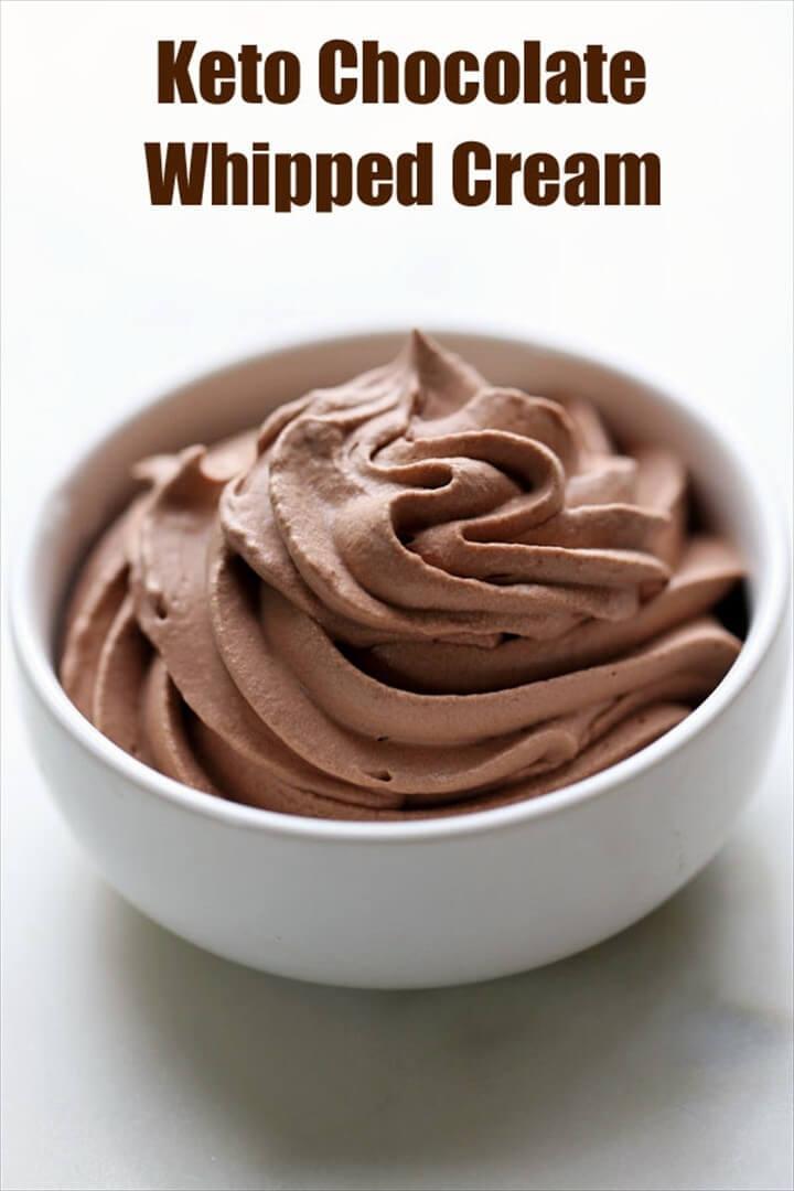 Keto Chocolate Whipped Cream Cocoa Powder