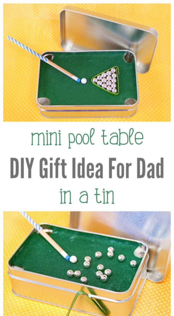 Mini Pool Table In A Tin