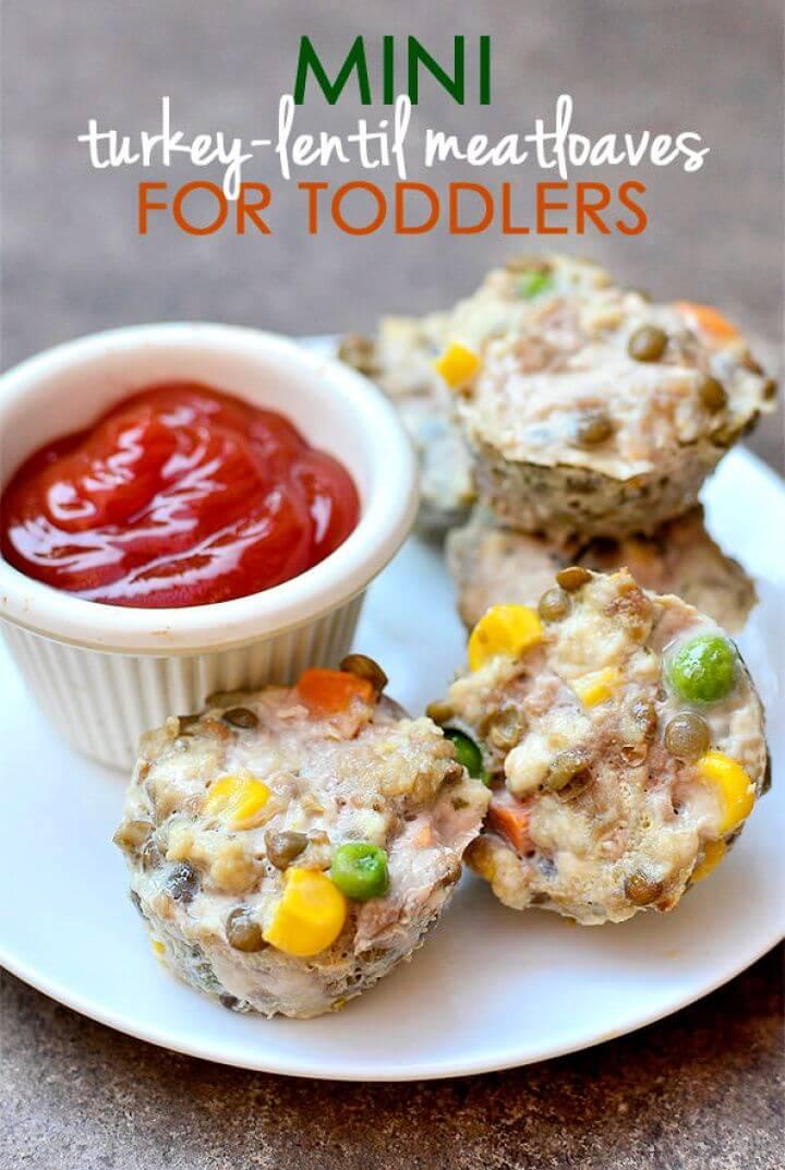 Mini Turkey Lentil Meatloaves For Toddlers