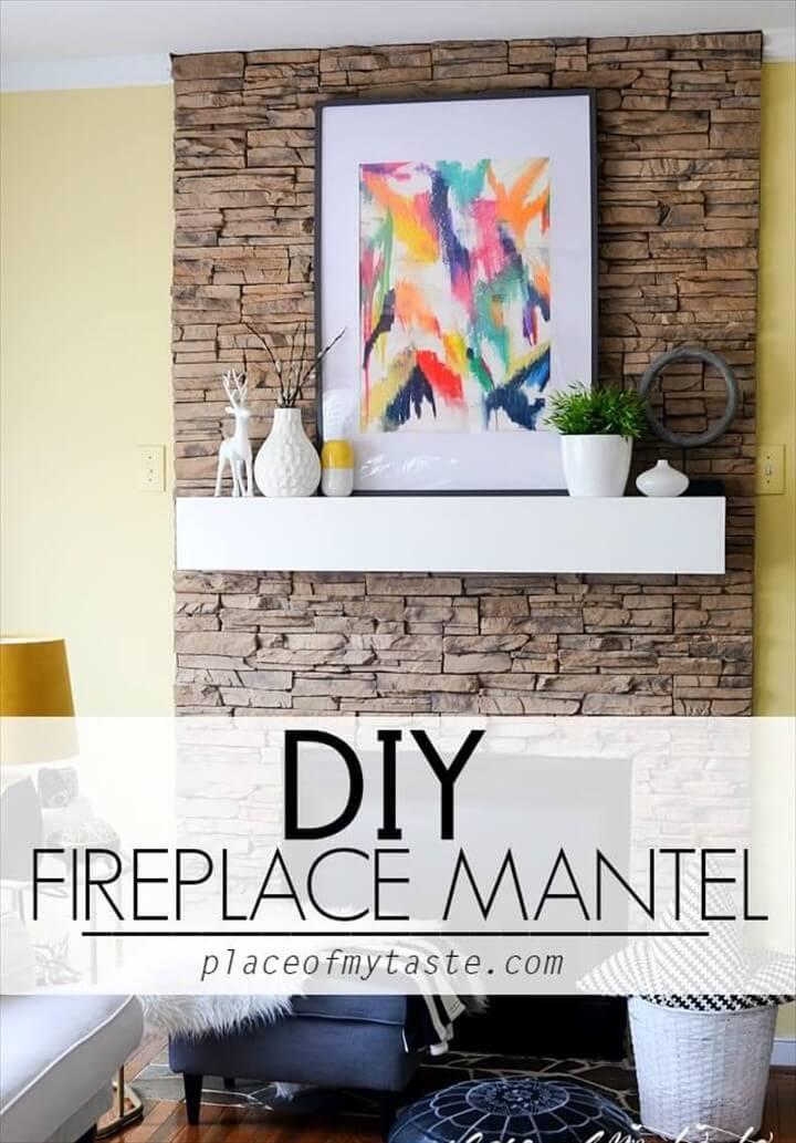 No Carpenter No Problem DIY Fireplace Mantel DIY