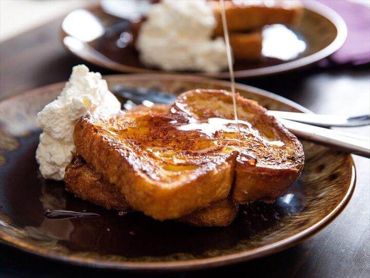 Orange Rum Challah French Toast With Whipped Cream Recipe