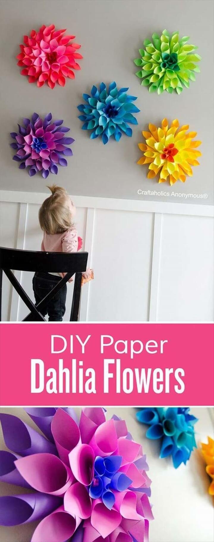 Paper Flowers Great Decorations For the Nursery Wall DIY