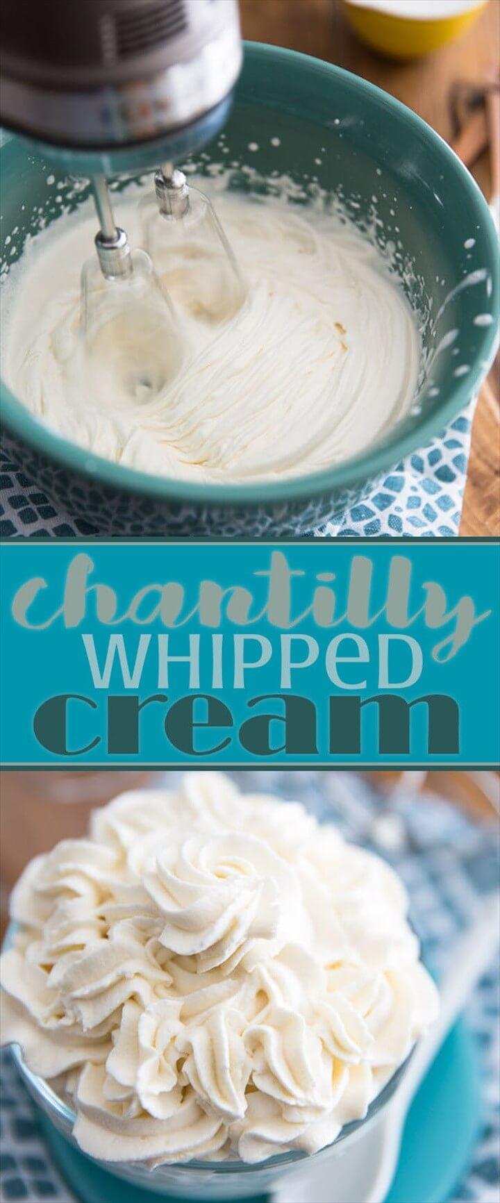 Perfect Chantilly Whipped Cream