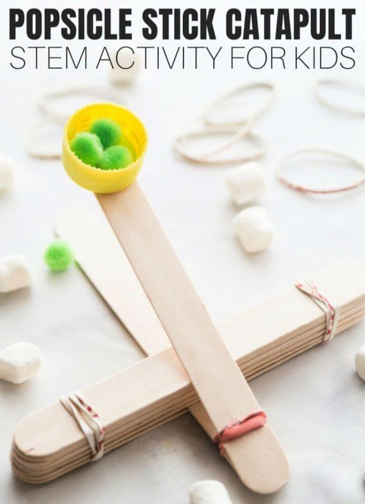 Popsicle Stick Catapult For Kids Stem Activity