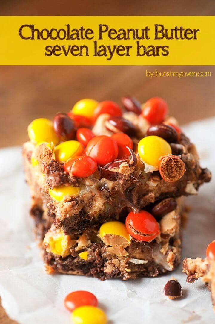 Reese’s Chocolate Peanut Butter Seven Layer Bars 1