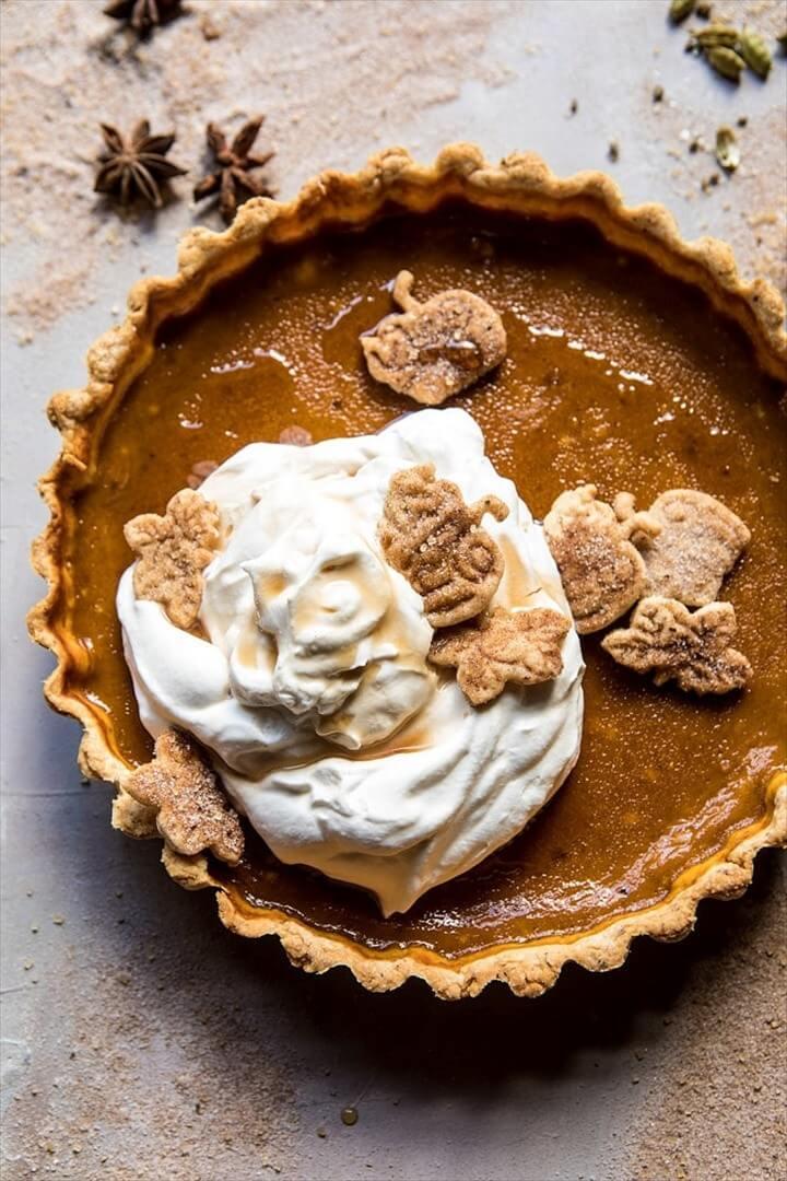 Save Chai Pumpkin Pie with Maple Whipped Cream