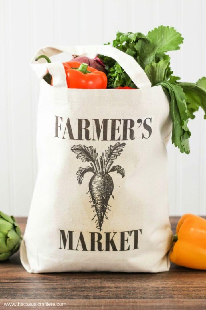 Simple DIY Farmer’s Market Tote Bag