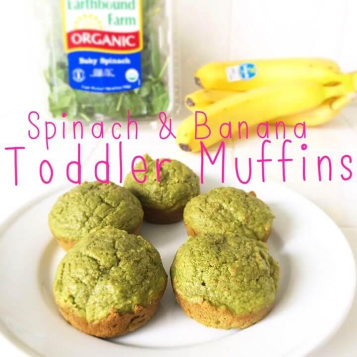 Spinach And Banana Healthy Breakfast Muffins Recipe for Toddlers